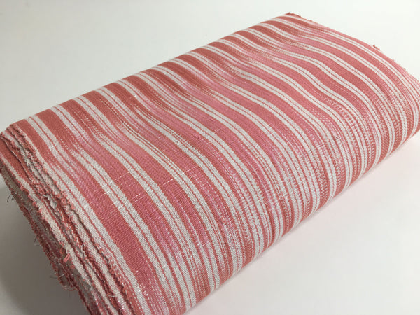 Pagne Foupoko tissé main, blanc et rose, tissé au Burkina Faso, Mon Faso Dan Fani