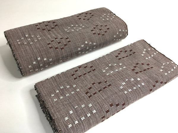 Pagne Noblesse tissé main, blanc et marron, tissé au Burkina Faso, Mon Faso Dan Fani