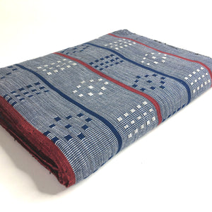 Pagne Noblesse tissé main, blanc et bleu, tissé au Burkina Faso, Mon Faso Dan Fani