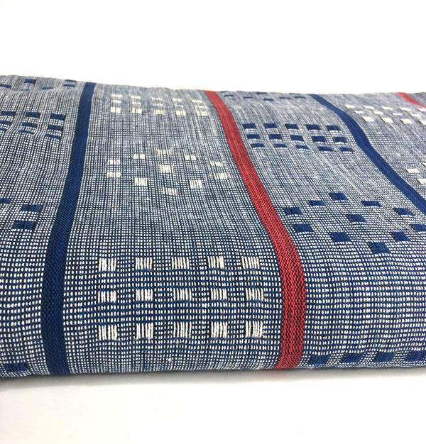 Pagne Noblesse tissé main, blanc et bleu, tissé au Burkina Faso, Mon Faso Dan Fani