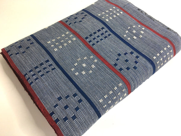 Pagne Noblesse tissé main, blanc et bleu, tissé au Burkina Faso, Mon Faso Dan Fani