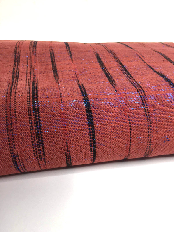 Pagne Foupoko tissé main, noir et bleu, tissé au Burkina Faso, Mon Faso Dan Fani