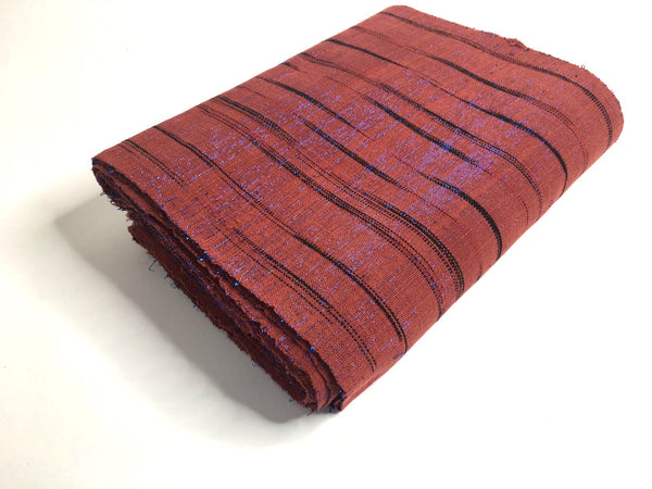 Pagne Foupoko tissé main, noir et bleu, tissé au Burkina Faso, Mon Faso Dan Fani