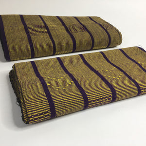 Pagne Noblesse tissé main, noir et doré, tissé au Burkina Faso, Mon Faso Dan Fani