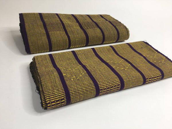 Pagne Noblesse tissé main, noir et doré, tissé au Burkina Faso, Mon Faso Dan Fani