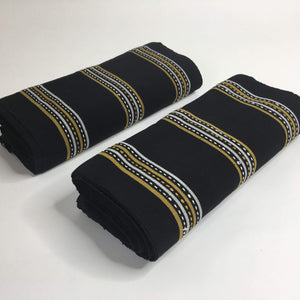 Pagne Foupoko tissé main, noir et blanc, tissé au Burkina Faso, Mon Faso Dan Fani