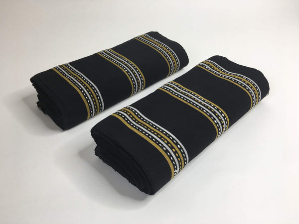 Pagne Foupoko tissé main, noir et blanc, tissé au Burkina Faso, Mon Faso Dan Fani