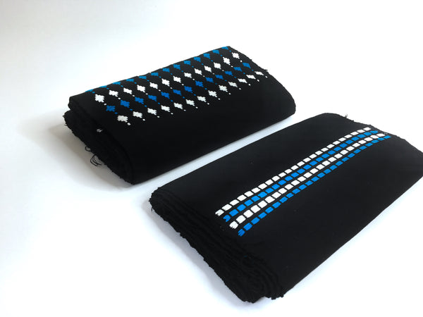 Pagne Noblesse tissé main, noir et blanc, tissé au Burkina Faso, Mon Faso Dan Fani