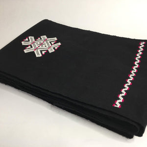 Pagne Royal tissé main, noir et blanc, tissé au Burkina Faso, Mon Faso Dan Fani