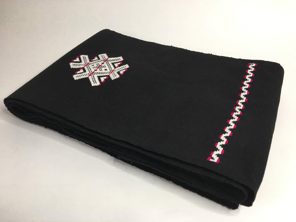 Pagne Royal tissé main, noir et blanc, tissé au Burkina Faso, Mon Faso Dan Fani