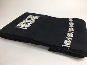 Pagne Royal tissé main, noir et blanc, tissé au Burkina Faso, Mon Faso Dan Fani