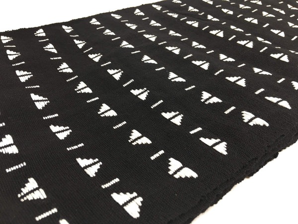 Pagne Noblesse tissé main, noir et blanc, tissé au Burkina Faso, Mon Faso Dan Fani