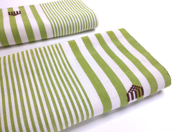 Pagne Foupoko tissé main, blanc et vert, tissé au Burkina Faso, Mon Faso Dan Fani