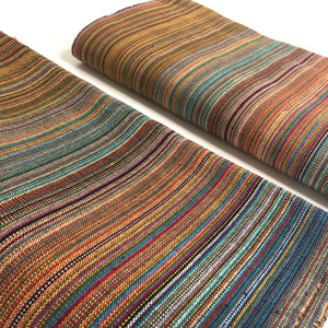 Pagne Foupoko tissé main, rouge et marron, tissé au Burkina Faso, Mon Faso Dan Fani