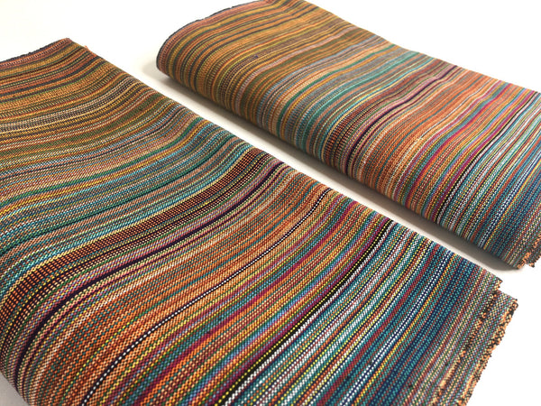 Pagne Foupoko tissé main, rouge et marron, tissé au Burkina Faso, Mon Faso Dan Fani