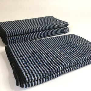 Pagne Foupoko tissé main, noir et blanc, tissé au Burkina Faso, Mon Faso Dan Fani