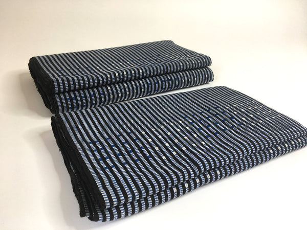 Pagne Foupoko tissé main, noir et blanc, tissé au Burkina Faso, Mon Faso Dan Fani