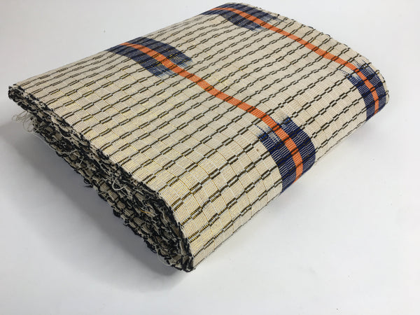 Pagne Foupoko tissé main, noir et blanc, tissé au Burkina Faso, Mon Faso Dan Fani