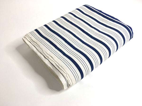 Pagne Foupoko tissé main, blanc et bleu, tissé au Burkina Faso, Mon Faso Dan Fani