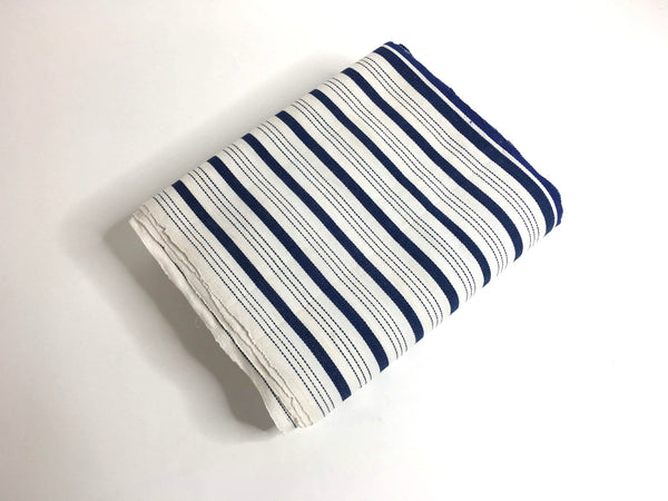 Pagne Foupoko tissé main, blanc et bleu, tissé au Burkina Faso, Mon Faso Dan Fani