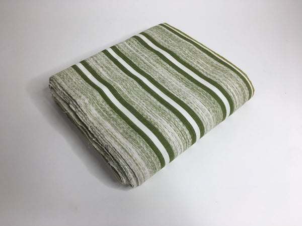 Pagne Foupoko tissé main, blanc et vert, tissé au Burkina Faso, Mon Faso Dan Fani