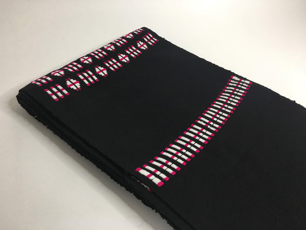 Pagne Noblesse tissé main, noir et blanc, tissé au Burkina Faso, Mon Faso Dan Fani