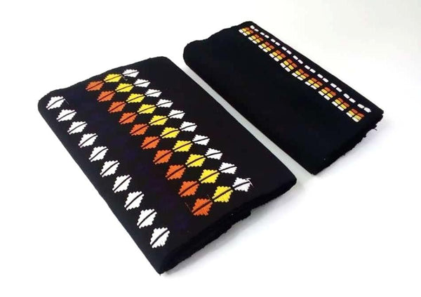 Pagne Foupoko tissé main, noir et blanc, tissé au Burkina Faso, Mon Faso Dan Fani