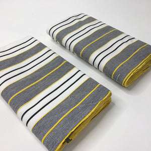 Pagne Foupoko tissé main, noir et blanc, tissé au Burkina Faso, Mon Faso Dan Fani