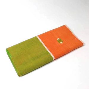 Pagne Foupoko tissé main, blanc et vert, tissé au Burkina Faso, Mon Faso Dan Fani