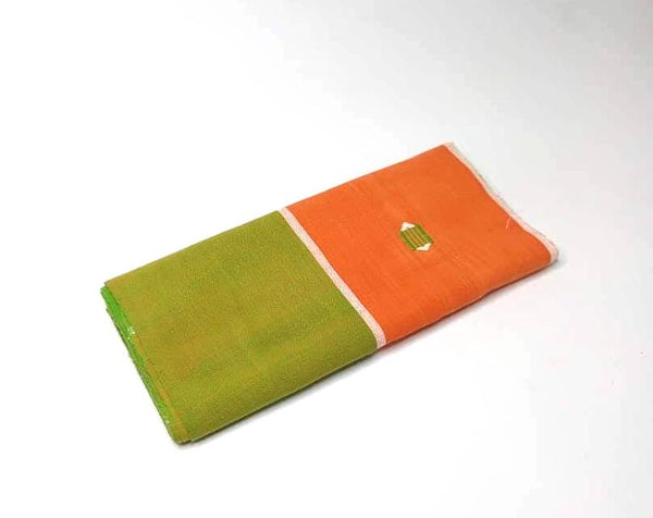 Pagne Foupoko tissé main, blanc et vert, tissé au Burkina Faso, Mon Faso Dan Fani