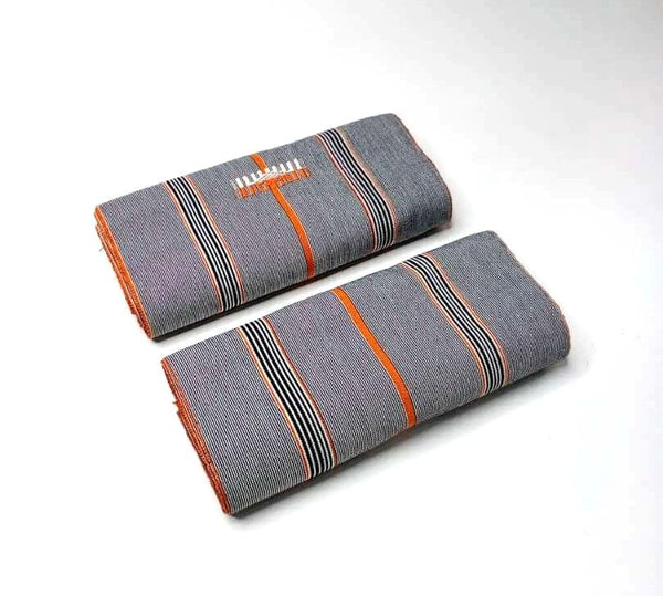 Pagne Foupoko tissé main, noir et blanc, tissé au Burkina Faso, Mon Faso Dan Fani