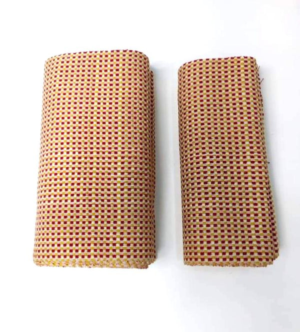 Pagne Royal tissé main, rouge et bordeaux, tissé au Burkina Faso, Mon Faso Dan Fani