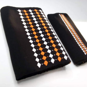 Pagne Noblesse tissé main, noir et blanc, tissé au Burkina Faso, Mon Faso Dan Fani