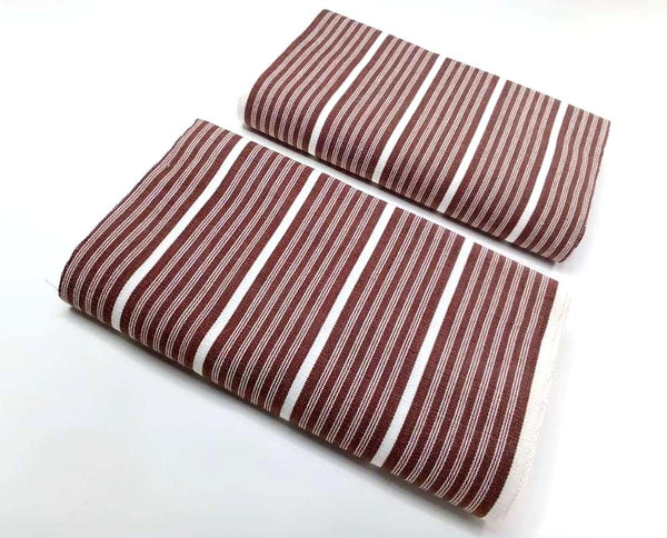 Pagne Foupoko tissé main, blanc et rouge, tissé au Burkina Faso, Mon Faso Dan Fani