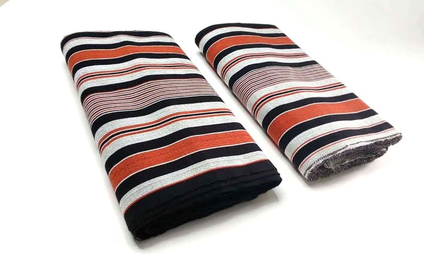 Pagne Foupoko tissé main, noir et blanc, tissé au Burkina Faso, Mon Faso Dan Fani