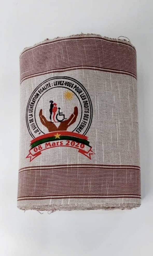 Pagne  tissé main, noir et blanc, tissé au Burkina Faso, Mon Faso Dan Fani