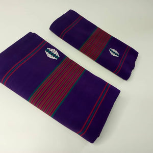 Pagne Foupoko tissé main, blanc et rouge, tissé au Burkina Faso, Mon Faso Dan Fani