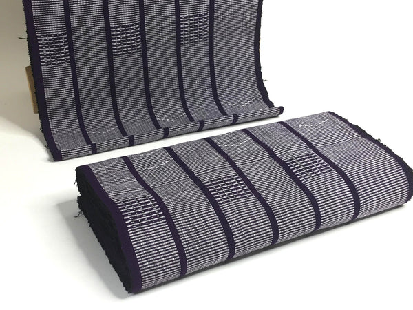 Pagne Noblesse tissé main, blanc et violet, tissé au Burkina Faso, Mon Faso Dan Fani