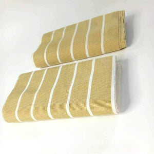 Pagne Foupoko tissé main, blanc et beige, tissé au Burkina Faso, Mon Faso Dan Fani