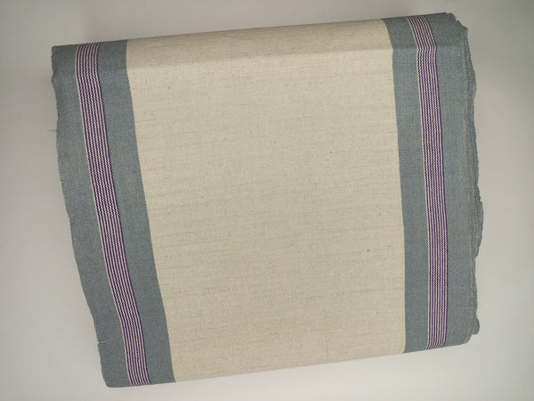 Pagne  tissé main, blanc et bleu, tissé au Burkina Faso, Mon Faso Dan Fani