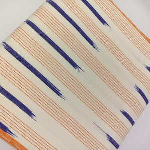 Pagne Foupoko tissé main, blanc et bleu, tissé au Burkina Faso, Mon Faso Dan Fani