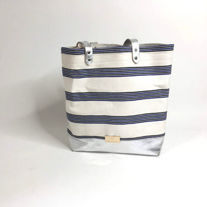 Pagne  tissé main, bleu indigo et ivoire, tissé au Burkina Faso, Mon Faso Dan Fani