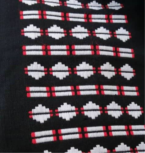 Pagne Noblesse tissé main, blanc et rose, tissé au Burkina Faso, Mon Faso Dan Fani