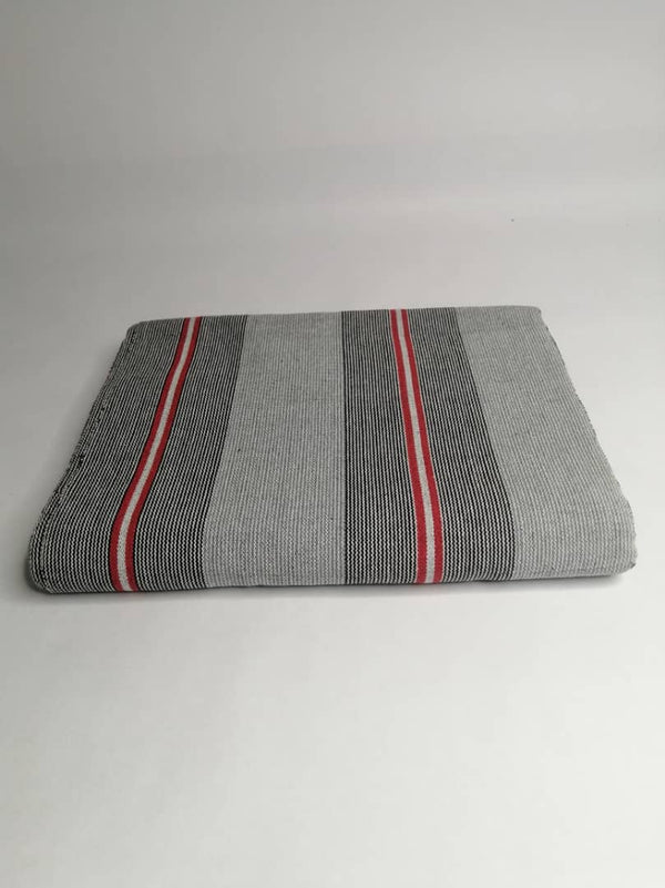 Pagne Foupoko tissé main, noir et blanc, tissé au Burkina Faso, Mon Faso Dan Fani