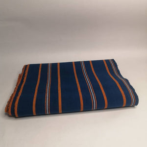 Pagne Royal tissé main, blanc et bleu, tissé au Burkina Faso, Mon Faso Dan Fani