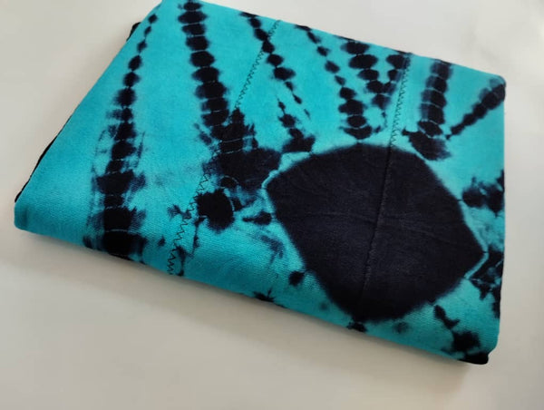 Pagne Baoulé tissé main, bleu indigo et ivoire, tissé en Côte d’Ivoire, Mon Faso Dan Fani