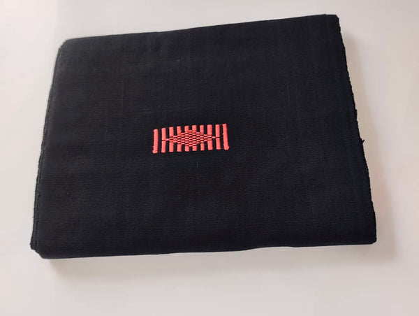 Pagne Foupoko tissé main, bleu indigo et ivoire, tissé au Burkina Faso, Mon Faso Dan Fani