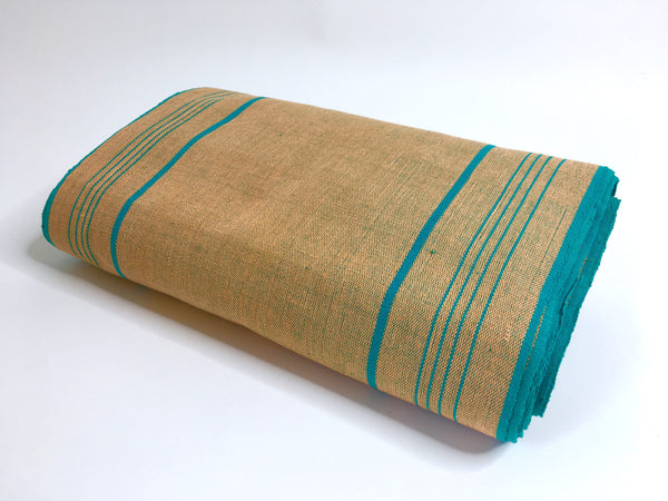 Pagne  tissé main, vert et turquoise, tissé au Burkina Faso, Mon Faso Dan Fani