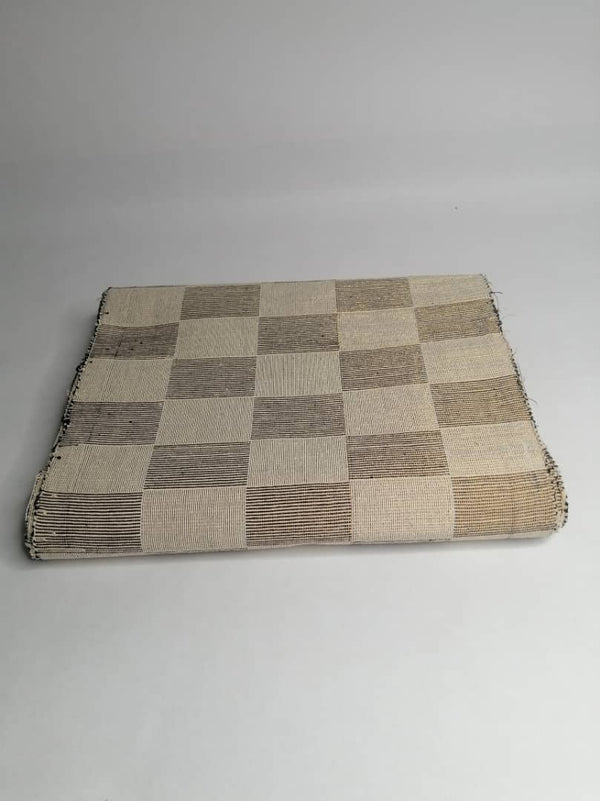 Pagne Foupoko tissé main, noir et blanc, tissé au Burkina Faso, Mon Faso Dan Fani