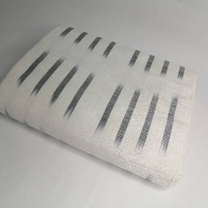 Pagne Foupoko tissé main, bleu indigo et ivoire, tissé au Burkina Faso, Mon Faso Dan Fani